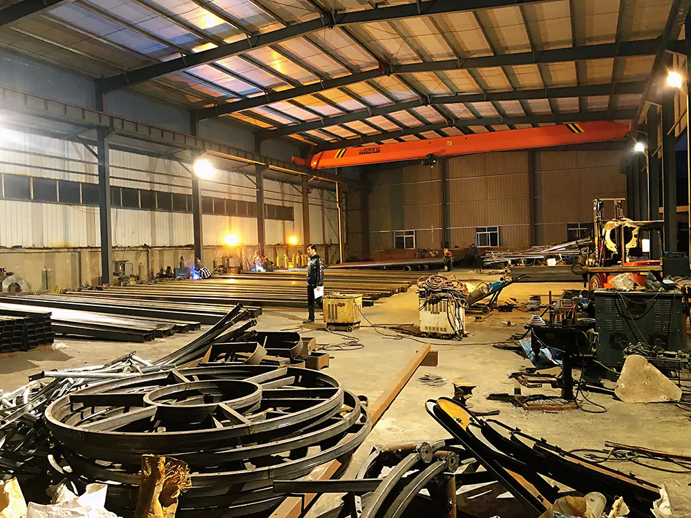 Lamp pole welding workshop